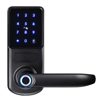 Китай Aluminum Alloy Panel TTlock Door Bell Function Digital Fingerprint Handles Smart Latch Bolt Door Security продается