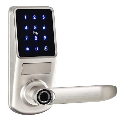 China Aluminum alloy panel waterproof mini remote control electric keyless biometric fingerprint door tuya lock set for sale