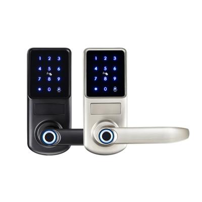 China Mini Aluminum Alloy Panel Smartek High Security Home Rental Fingerprint Door Tuya Smart Door Lock for sale