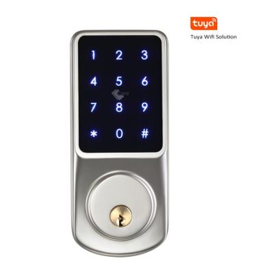 Cina Aluminum alloy panel waterproof wifi BLE door lock American popular biometric deadbolt lock in vendita