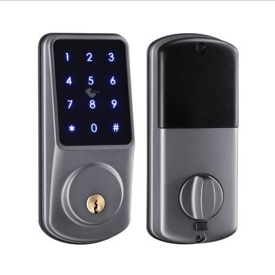 Cina Wholesale aluminum alloy panel ttlock durable waterproof digital app smart keyless lock with deadbolt in vendita