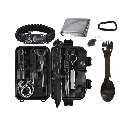 China Outdoor Camping Hike Travel 15 in 1 Outdoor Emergency Survive High Quality Camping Gear Survival Gear Kit for sale