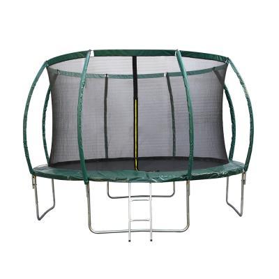 China FUMJUMP Eco-friendly 16ft Indoor Net Round Trampoline For Sale With Safety Fencing for sale