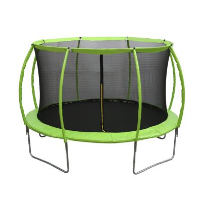 China 8ft 10ft Eco - Friendly Kids Round Trampoline Jumping With Safety Net for sale