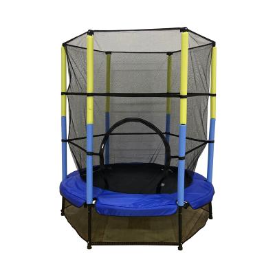 China Funjump Eco-Friendly Trampoline 55Inch Customized Color Mini Kids Trampoline With Safety Enclosure for sale