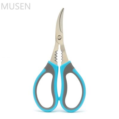 China Durable Universal Detachable Stainless Steel Shrimp Cutter Tool Seafood Scissors Kitchen Lobster Scissors for sale