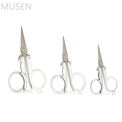 China Folding Stainless Steel Multifunction Portable High Quality Travel Shears Small Scissors for sale