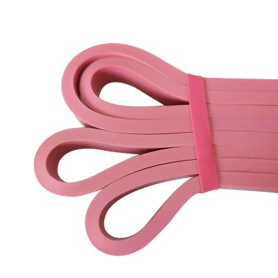 China Elastic Pink Latex Pull Up Resistance Power Band for sale