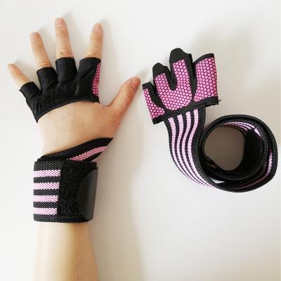 China Half Finger Silicone Palm Gym Exercise Weightlifting Gripper Anti-Slip Gloves for sale