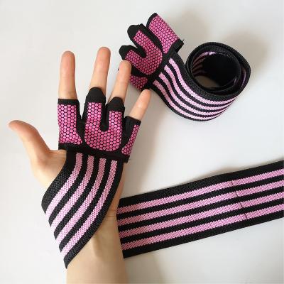 China New Style Women Weightlifting Workout Anti-Slip Gloves With Wrist Wrap for sale