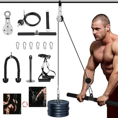 China Heavy Duty Complete Tricep Bicep Exercises Fitness Lift Cable Pulley System for sale