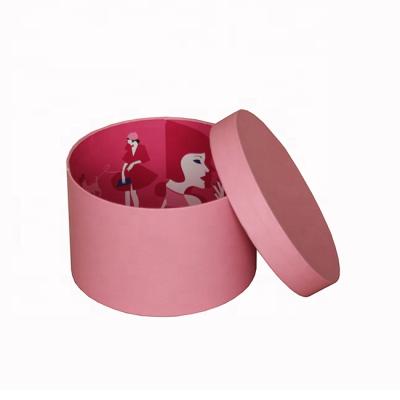 China Recyclable Custom Luxury Paper Box Flowers Packaging Gift Box Circle Gift Box for sale