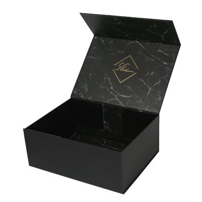 China Manufacturer Luxury Magnetic Closure Boxes Recyclable Marble Printing Custom Foldable Packing Boxes Gift Packing Box for sale