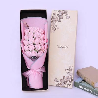 China Recyclable Custom Luxury Window Box See Preserved Roses In Gift Box for sale