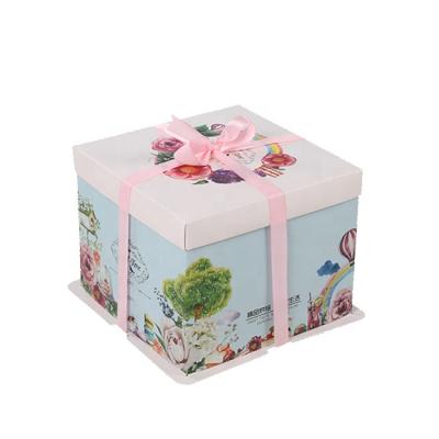 China Wholesale Customer Design Recyclable Cake Packaging Box Colorful Paper For Retail Store for sale