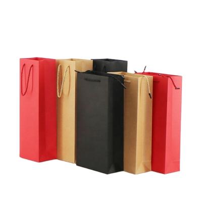 China Wholesale Recyclable Packaging Paper Bag Custom Packaging Bag For Wine Bag Kraft Paper for sale