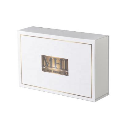 China Factory Recyclable Luxury Chinese Wig Box Beauty White Hair Extension Foldable Packaging Box for sale