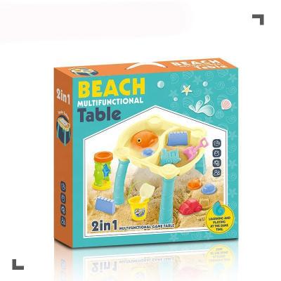 China Kids Fun Toys New Toys Summer Beach Playing Desk Toy Accessories 22pcs Children's Beach Toy Set Children Outdoor DIY 2 in 1 for sale