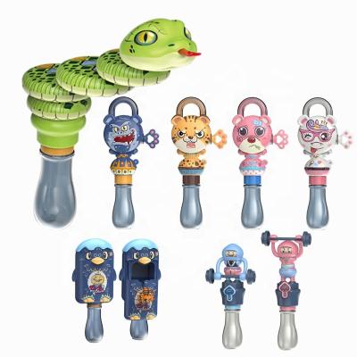 China Kids toys 2022 New Summer 2-in-1 Bubble Stick Toy Decompression Snake Tricky Ice Cream Outdoor Children's Toys for sale