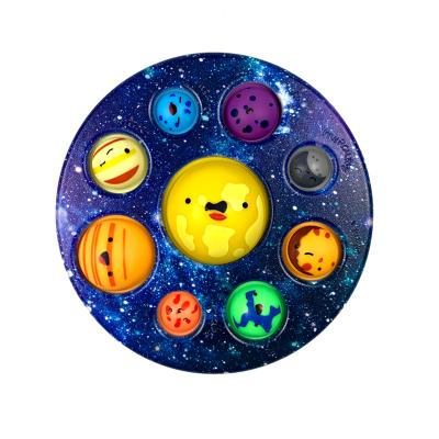 China Educational Autism Relieves Anxiety and Stresses Popular Fidget Toys Squeeze Planet Bubble Finger Sensory Toys 17.5*17.5*2.8cm for sale