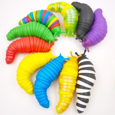 China 2022 tiktok toys pp unzip slug sensory trigger finger sensory effort fidgety 3d sensory decompression articulated snails for sale