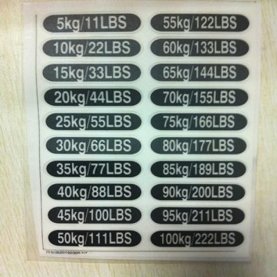 China Q235 Steel Weight Stack Stickers For Weight Stack / Gym Equipment Weight Stack Stickers for sale