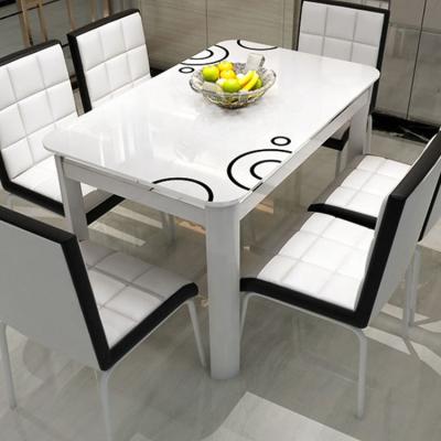 China (Other) adjustable modern dining table sets 6 chairs dining table and dining chair set for sale