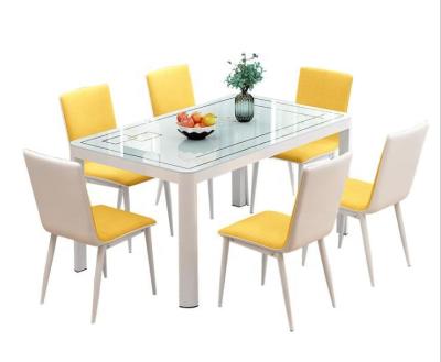 China High Quality Adjustable Cheap Dining Room Dining Room Furniture Cheap Dining Room Furniture Restaurant Style Report Bsci Glass Dining Table And Chair (Others) for sale