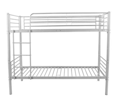 China Comfortable Dormitory Iron School Furniture Single Bunk Bed For Student Use for sale