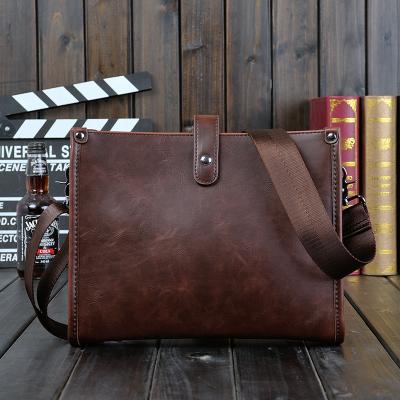 China Waterproof Leather Shoulder Bag Men Sling Cross - Body Bag Mens Leather Bags Mens Handbag Briefcase for sale