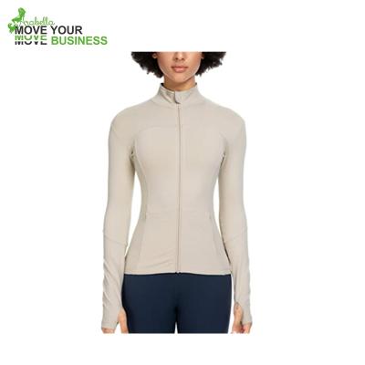 China Wholesale Autumn QUICK DRY With Pockets And Zipper Fitness Women Jacket For Workout for sale