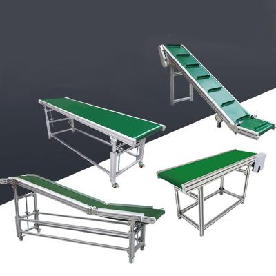 China Heat Resistant PVC Green Flat Belt Conveyor / Aluminum Profiles Conveyor System For Industrial Assembly Production Line for sale