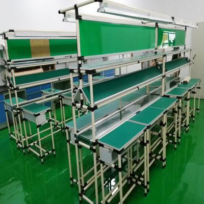 China Heat Resistant Modular PVC Conveyor Belt Pipe Industrial Lean Assembly Line TV And Air Conditioner Automation Toy Assembly Line table for sale