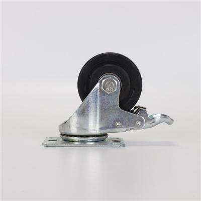 China swivel & Manufacturer Supply Rigid 4 Inch Scaffolding Caster Wheel With Brake For Platform Trolley for sale