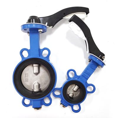 China General DN 50 Ductile Iron 80 100 Center Line Wafer Butterfly Valve for sale