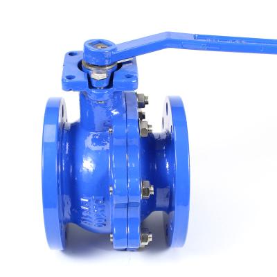 China DN15-DN300 DIN3357 SS SS304 Iron CF8 Body Disc Ductile Carbon Steel General Flange Ball Valve for sale