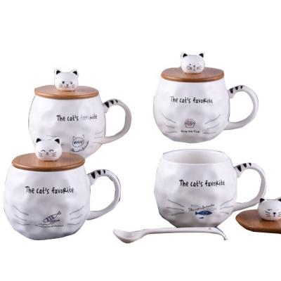 China New Viable Cute Animal Cat Coffee Ceramic Mug for sale