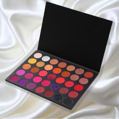 China 35Colors Shimmer Waterproof Pigmented Eyeshadow Private Label Eyeshadow Palette for sale