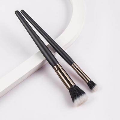 China Angular blush cosmetic custom logo low moq 2pcs makeup set brush private label makeup brush wholesale for sale