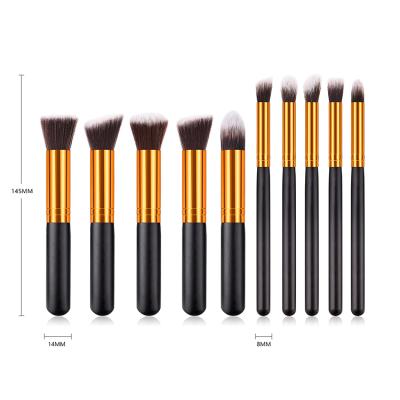 China Luxurious Experience High Quality Sample 10Pcs Personalized Makeup Cosmetic Brushes Cheap Professional Makeup Brushes Kit for sale