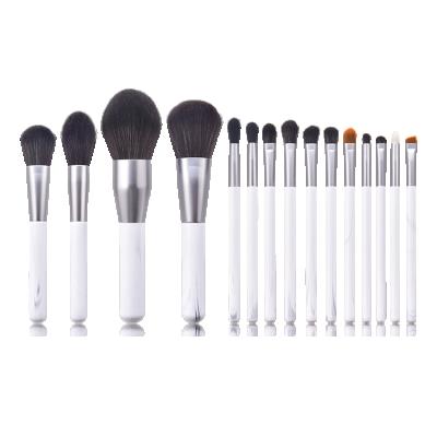 China 15pcs Pearl White Professional Luxury Makeup Brush Foundation Powder Eyelash Skin-friendly Liner Brushes Makeup for sale