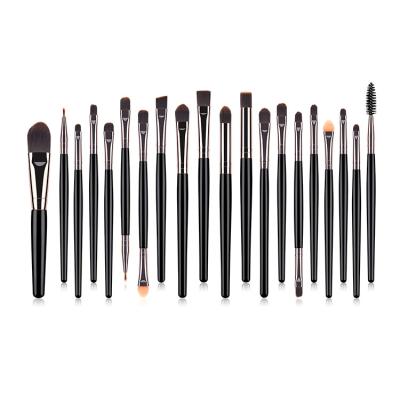 China Skin-Friendly Wooden Brush Logo Brushes Private Handle Eyeshadow Set 20 Pieces Cheap Makeup Brush Set for sale