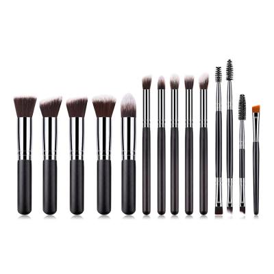 China Free Sample Skin-Friendly Makeup Brushes Wood Handle Makeup Brush Set 14pcs Logo Makeup Brushes Custom for sale