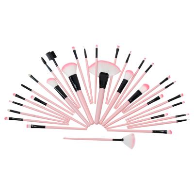 China Angular Blush Gleamuse PU Bag Synthetic 32 Piece Pcs Pro Lace Brush Set For Professional for sale