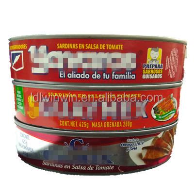 China 425G Canned CANNED SARDINE IN TOMATO SAUCE IN OVAL BOX FOR SOUTH AMERICA MARKET for sale