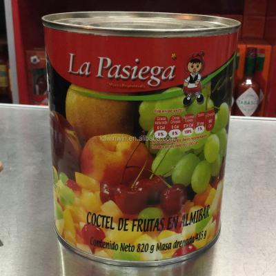 China COCTEL DE FRUTAS EN ALMIBAR Canned Fruit Salad Canned Fruits 820GR 3000GR for sale