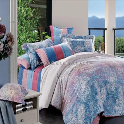 China Best Hotel 2019 Disposable Comforter Polyester Reversible Duvet Cover Bedding Set for sale