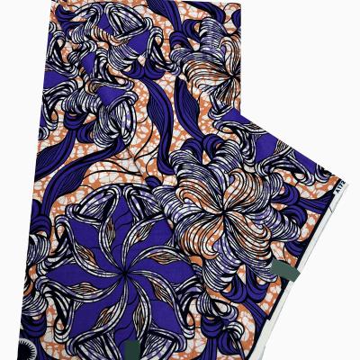 China Anti-Static African Cotton Fabric Pagne Hollandais Ankara Soft Comfy 100% Wax Fabric For Formal Dress Making Diy Sewing Dress for sale