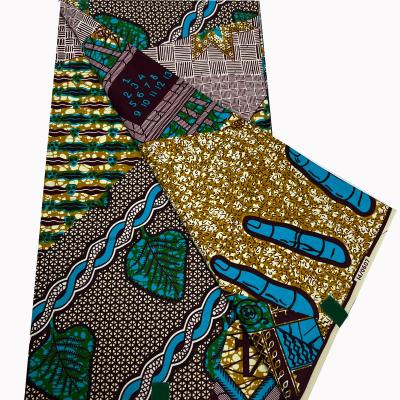 China Newest Design Top Quality Textile Anti-static Wholesale Plain Polyester Genuine African Wax Prints Cotton Fabric for sale