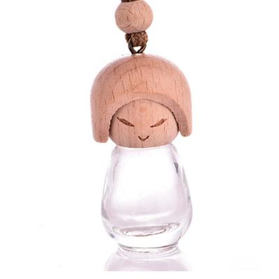 China Car hanging air fresheners Custom design daily necessities for car cute doll oval perfume bottle for sale